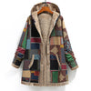 Casaco De Inverno Feminino Vintage com Capuz