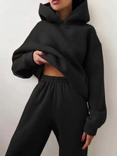 Conjunto Moletom Feminino De Frio - Zarvane -  Conjunto Moletom Preto / 3G