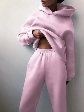 Conjunto Moletom Feminino De Frio - Zarvane -  Conjunto Moletom Rosa / 3G