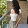 Cropped Feminino Manga Curta - Loja Vennanci