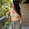 Cropped Feminino Manga Curta - Loja Vennanci