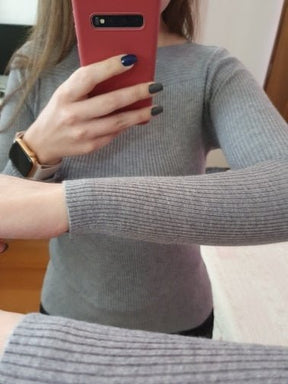Suéter Manga Longa Casual