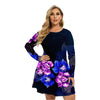 Vestido Estampado com Manga Longa