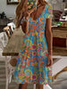 Vestido Midi Estampado Samira