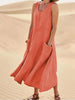 Vestido De Linho - Alicie - Zarvane -  Laranja / 4G