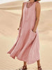 Vestido De Linho - Alicie - Zarvane -  Rosa / 4G