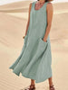 Vestido De Linho - Alicie - Zarvane -  Verde / 4G